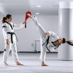 2-Pack Tkd Taekwondo Kick Pad, Red Karate Kicking Target, Durable Striking Pads For Kickboxing Training, Martial Arts, Boxing, M
