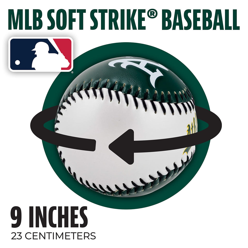 Franklin Sports Oakland Athletics Mlb Team Baseball - Mlb Team Logo Soft Baseballs - Toy Baseball For Kids - Great Decoration Fo