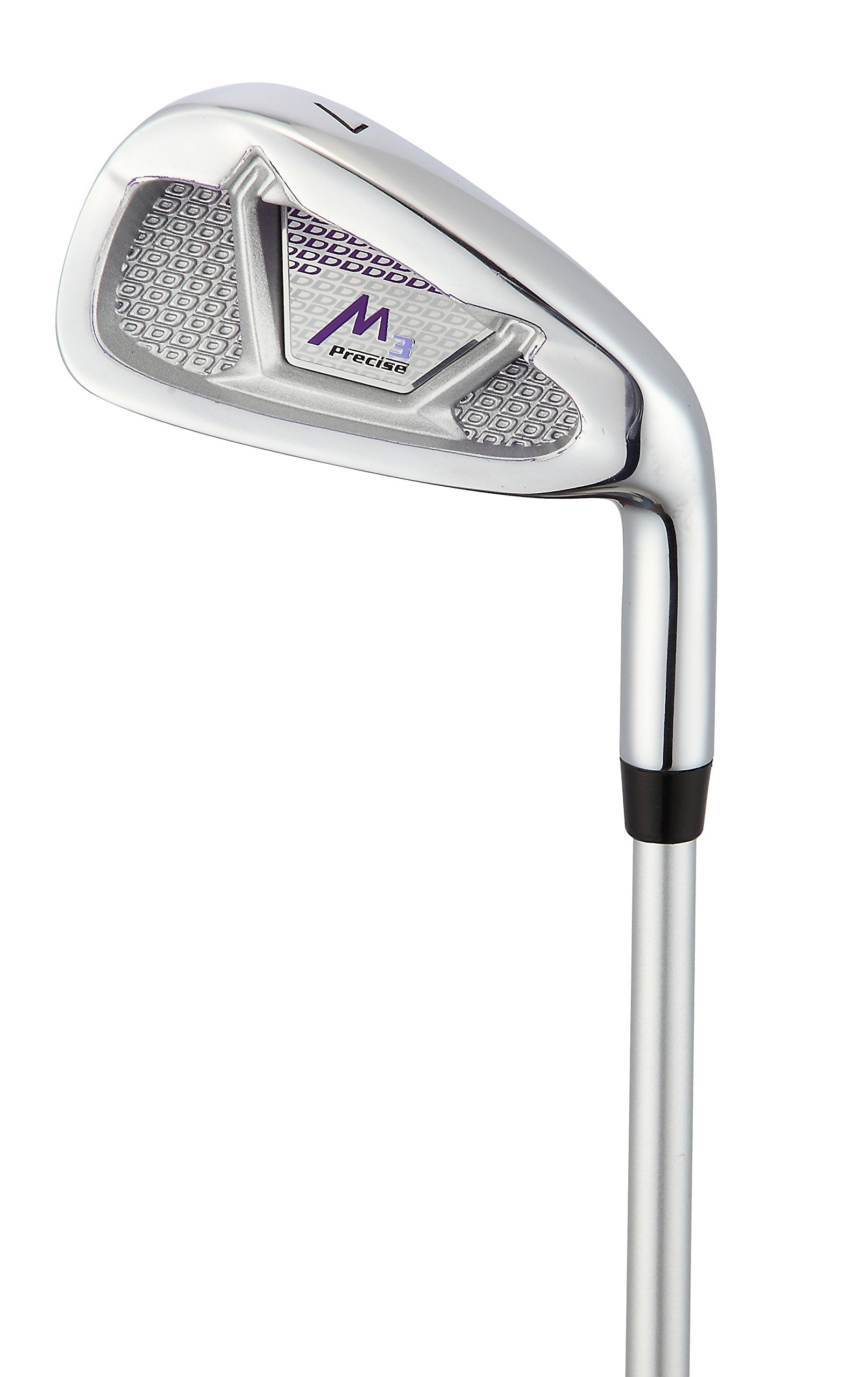 Precise M3 Ladies Womens Complete Golf Clubs Set Includes Driver, Fairway, Hybrid, 7-Pw Irons, Putter, Stand Bag, 3 H/Cs Purple