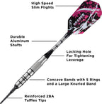 Viper Grim Reaper 80% Tungsten Soft Tip Darts With Storage/Travel Case, Coarse Knurling, 16 Grams