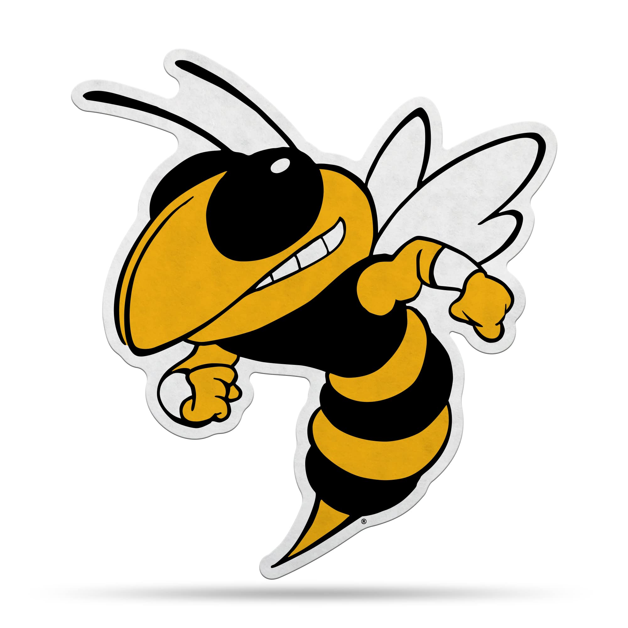 Rico Industries Ncaa Georgia Tech Yellow Jackets - Gt Mascot Shape Cut Pennant - Home And Living Room D  Cor - Soft Felt Ez To H
