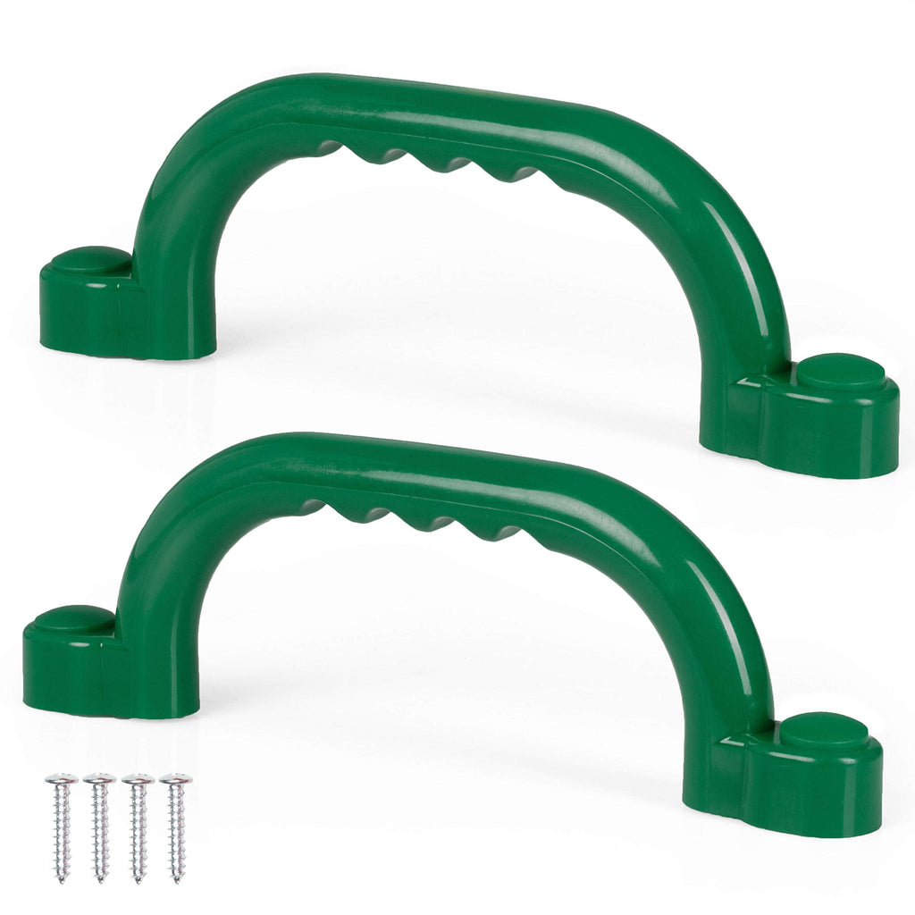 Playground Safety Handles - Outdoor Green Grab Handle Bars, Tree House Accessories, For Backyard Playset And Playground Equipmen