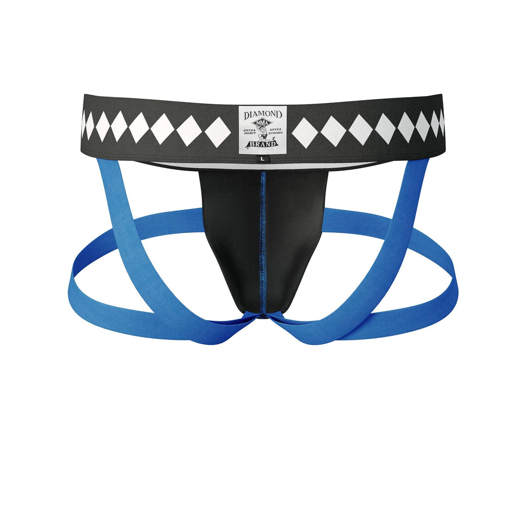 Diamond Mma Jock Strap + Athletic Cup For Men - Medium | 4-Strap No Shift Athletic Supporters For Men With Cup For Mma, Boxing,