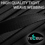 Teceum 1 Inch Webbing - Black - 50 Yards - 1    Webbing For Climbing Outdoors Indoors Crafting Diy Nw