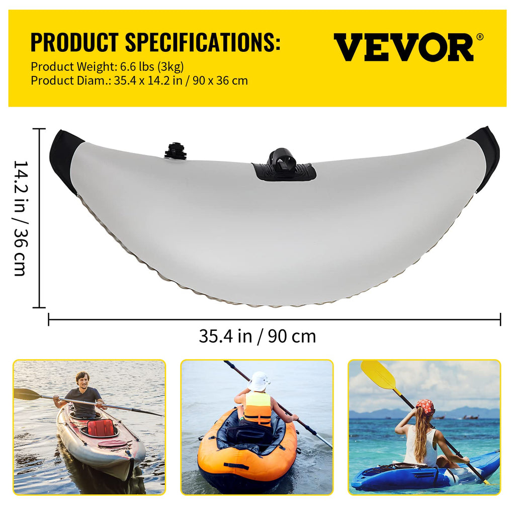 Vevor Kayak Outrigger Stabilizers, 2 Pcs, Pvc Inflatable Outrigger Float With Sidekick Arms Rod, Standing Float Stabilizer Syste