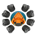 Hillinkit Kayak Scupper Plugs Kits, Push Drain Hole Stoppers, Universal Kayak Plugs with Pull Ring Design Bilge Plugs for Sit on