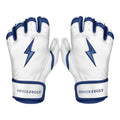 BRUCE BOLT Chrome Series Short Cuff Navy Batting Glove - Navy XLarge