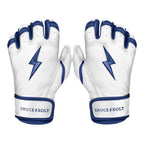 BRUCE BOLT Chrome Series Short Cuff Navy Batting Glove - Navy XLarge