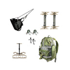 XOP Full RUT - Full Mobile Saddle Hunting System - Invader Saddle Platform, Mutant Saddle Harness, 4 Pack of X2 Sticks, J Hook S