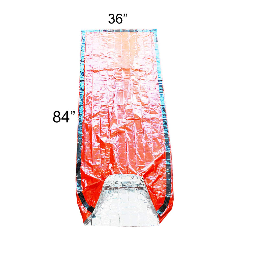 5 Pack Emergency Sleeping Bags Survival Bivvy Sack With Whistles, Lightweight Portable Survival Gear For Outdoor Camping Hiking