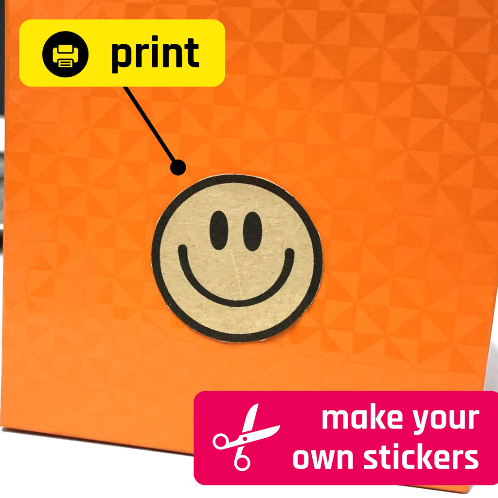 30 Sheets, Kraft Sticker Paper Labels, Laserinkjet Printing - Letter Size (85 X 11)