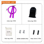 Purple Speed Jump Rope For Fitness - Adjustable Skipping Rope- Tangle-Free-360