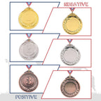 Hilitchi Gold Silver Bronze Award Medals With Ribbon Winner Awards Olympic Style For Kids School Sports Meeting Sports Events Or