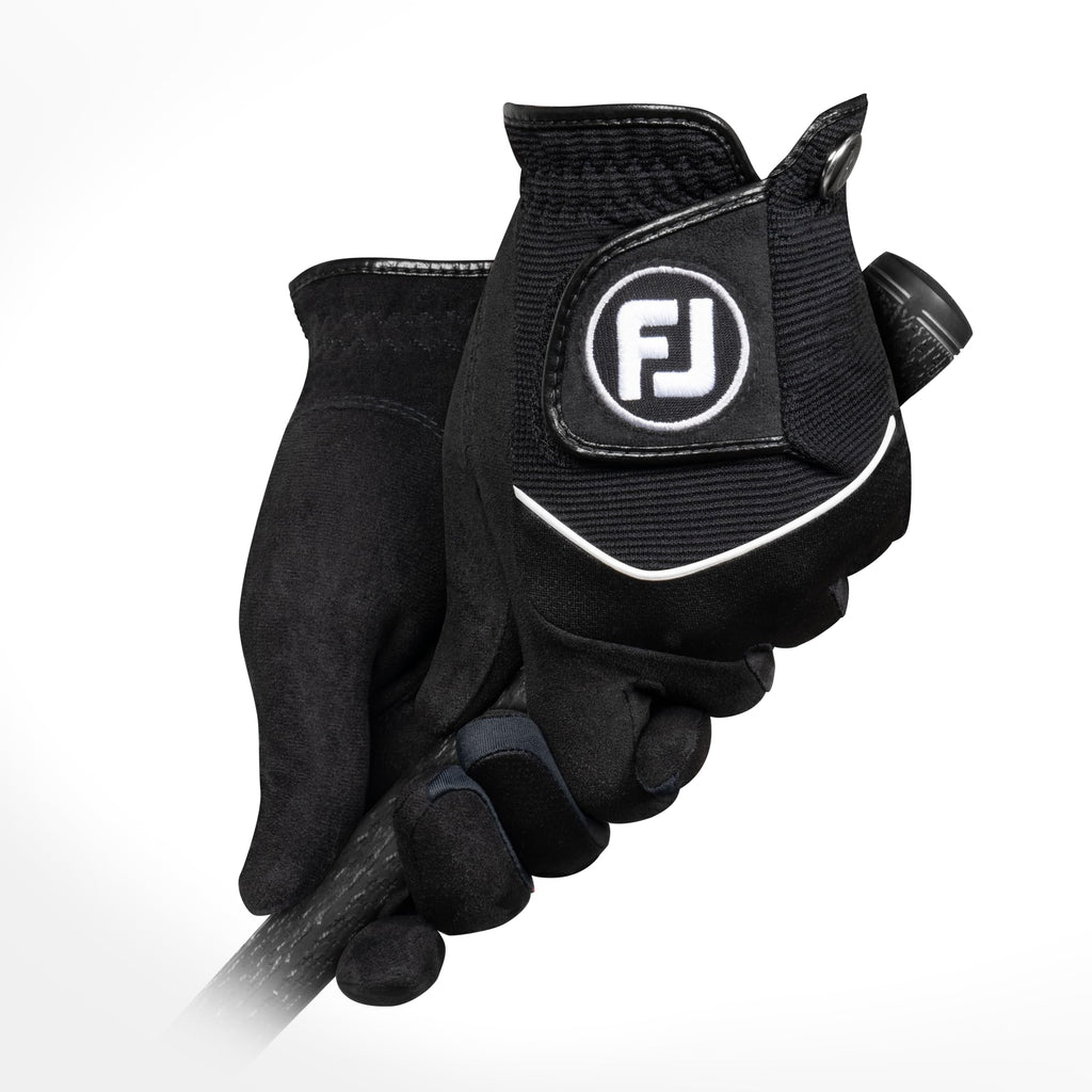 Footjoy Men'S Raingrip Golf Glove, Black, Cadet Small, Pair