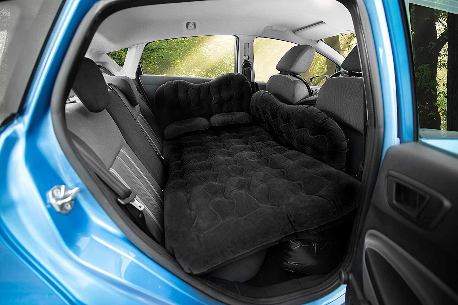 Zento Deals Bed For Car Inflatable Car Air Mattress Camping Bed Back Seat Mattress - Portable Travel Bed With Pillows - Travel C