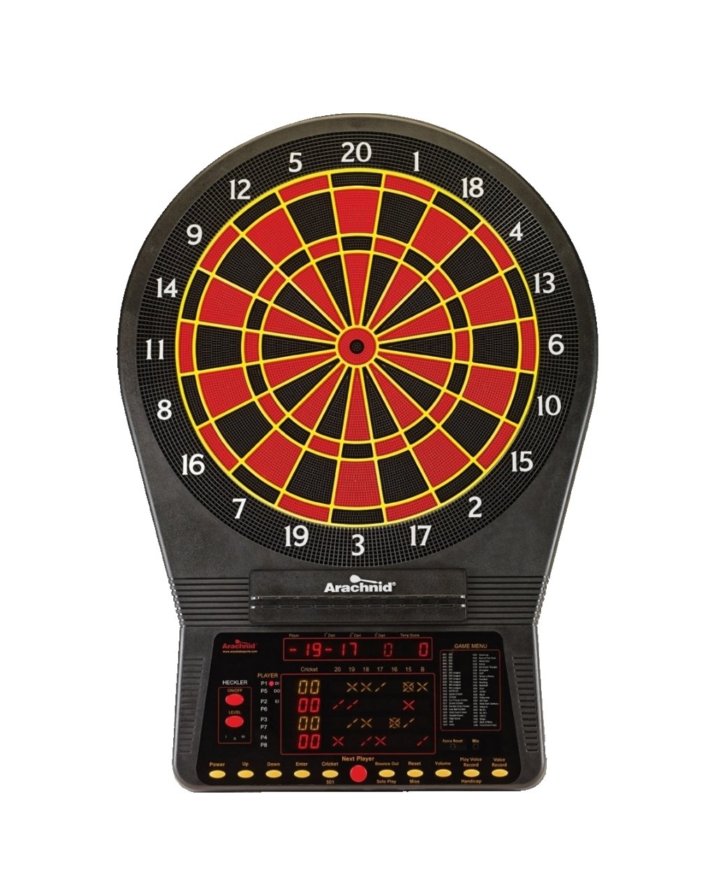 Cricket Pro 900 By Arachnid- Talking Electronic Dartboard, 15.5'' Target Area, Up To 8 Player Score Display, Solo Play, Mpr And 