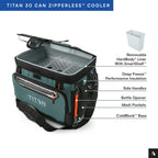 Titan by Arctic Zone 30 Can Zipperless Soft Cooler with HardBody Liner, Jungle Hunt