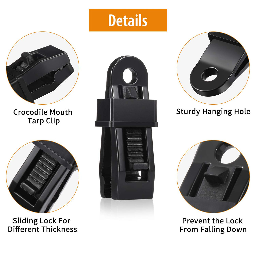 Tarp Clip Crocodile Mouth Multipurpose Secures Clamp With Strong Lock Grip Clamp Trap Clip Camping Clamp Clip Tighten Lock Grip
