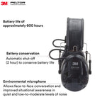 Peltor Mt16H210F-479-Sv Tactical Sport Headset Black 1/Case