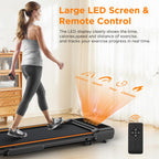 Walking Pad With 12% Incline, Under Desk Walking Pad Treadmill With Handle Bar & Removable Desk Workstation, 3 In 1 3.5Hp Foldab