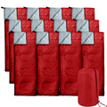 Bulk 10 Pack Envelope Sleeping Bags - 4 Seasons Warm or Cold Lightweight for Adults, Indoor Outdoor, Backpacking, Camping