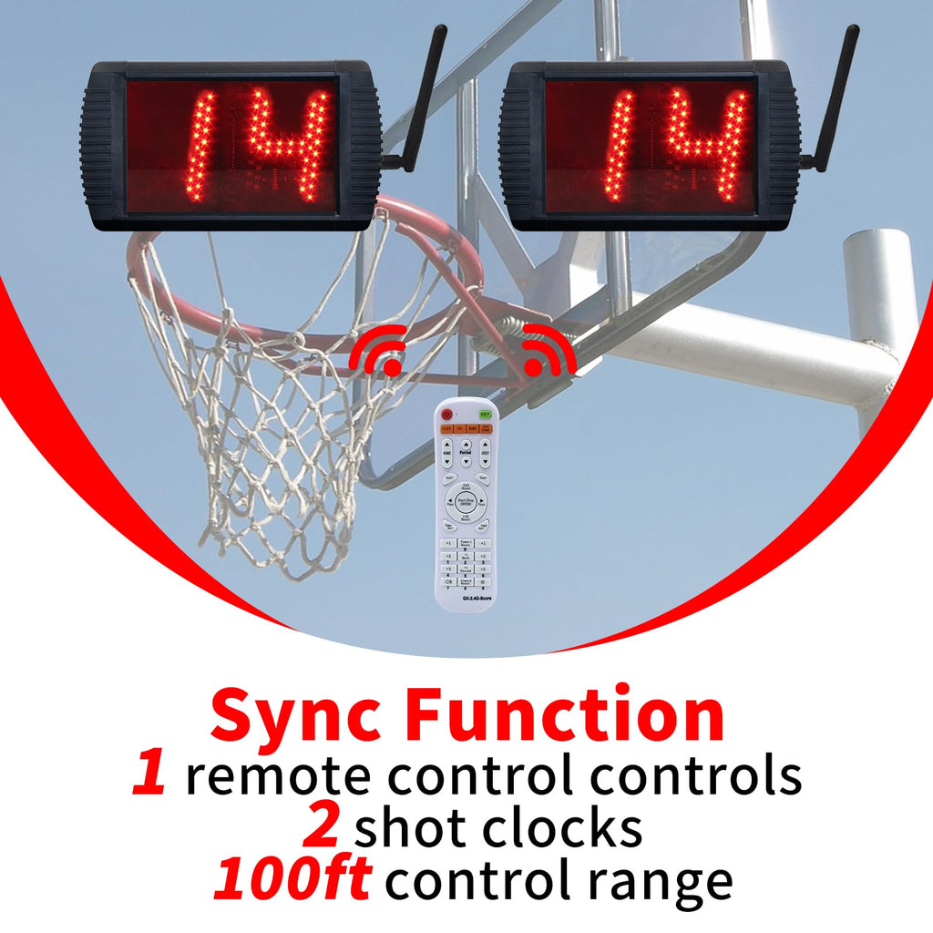 Yz 5 Inch Led Custom Time 12/14/20/24/30 Seconds Shot Clock Countdown Timer Clock For Basketball Game, Portable Shot Clock Timer