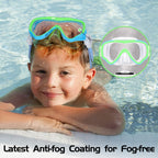 Seago Kids Swim Goggles Swimming Goggles For Kids Boys Girls Toddlers Youth 5-15 Anti-Fog 180 Clear Goggles No Leak Pool Underwa