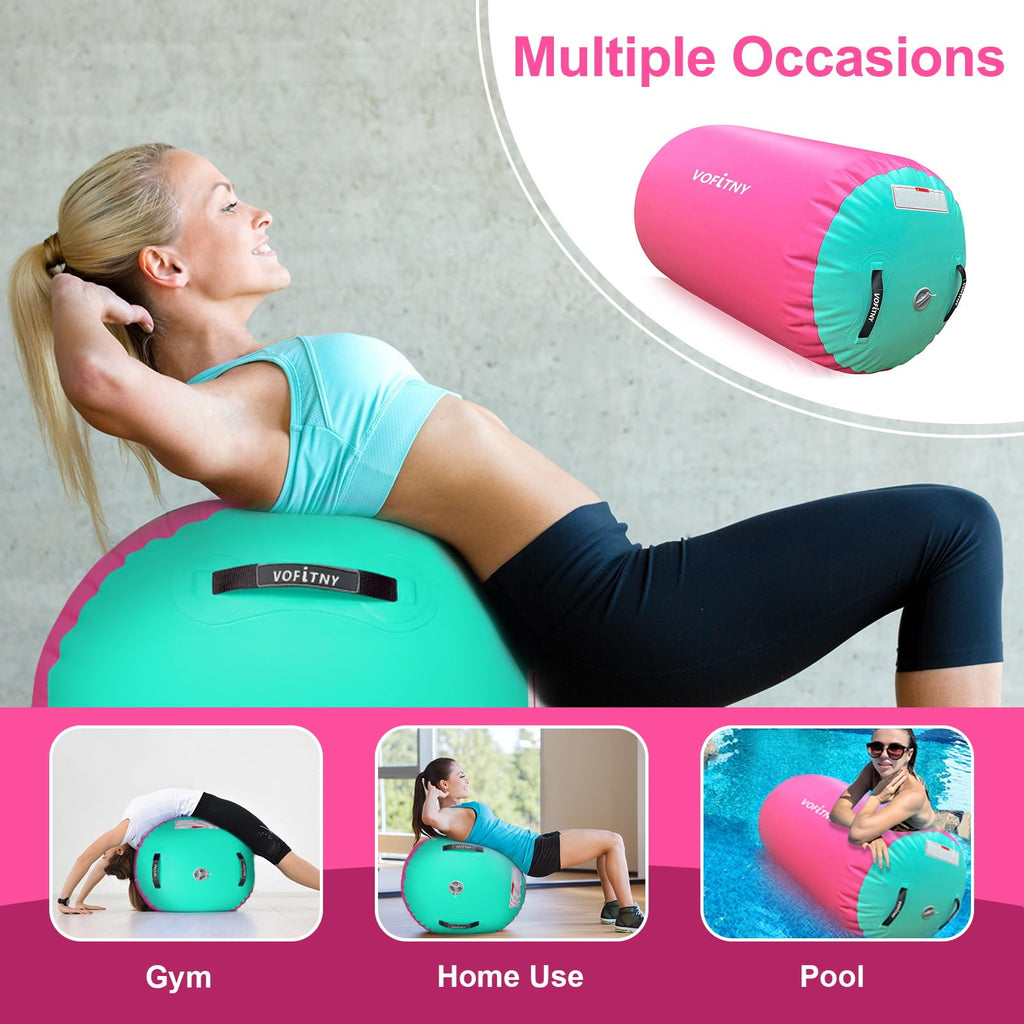 Vofitny Gymnastics Air Barrel Octagon Mat Tumbler Back Handspring Trainer For Home/Gym/Tumbling