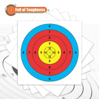 Molfuj Archery Targets Paper, 50Pcs Bow And Arrow Targets For Hunting Backyard, Archery Target Practice Accessories(5 Rings,15.7