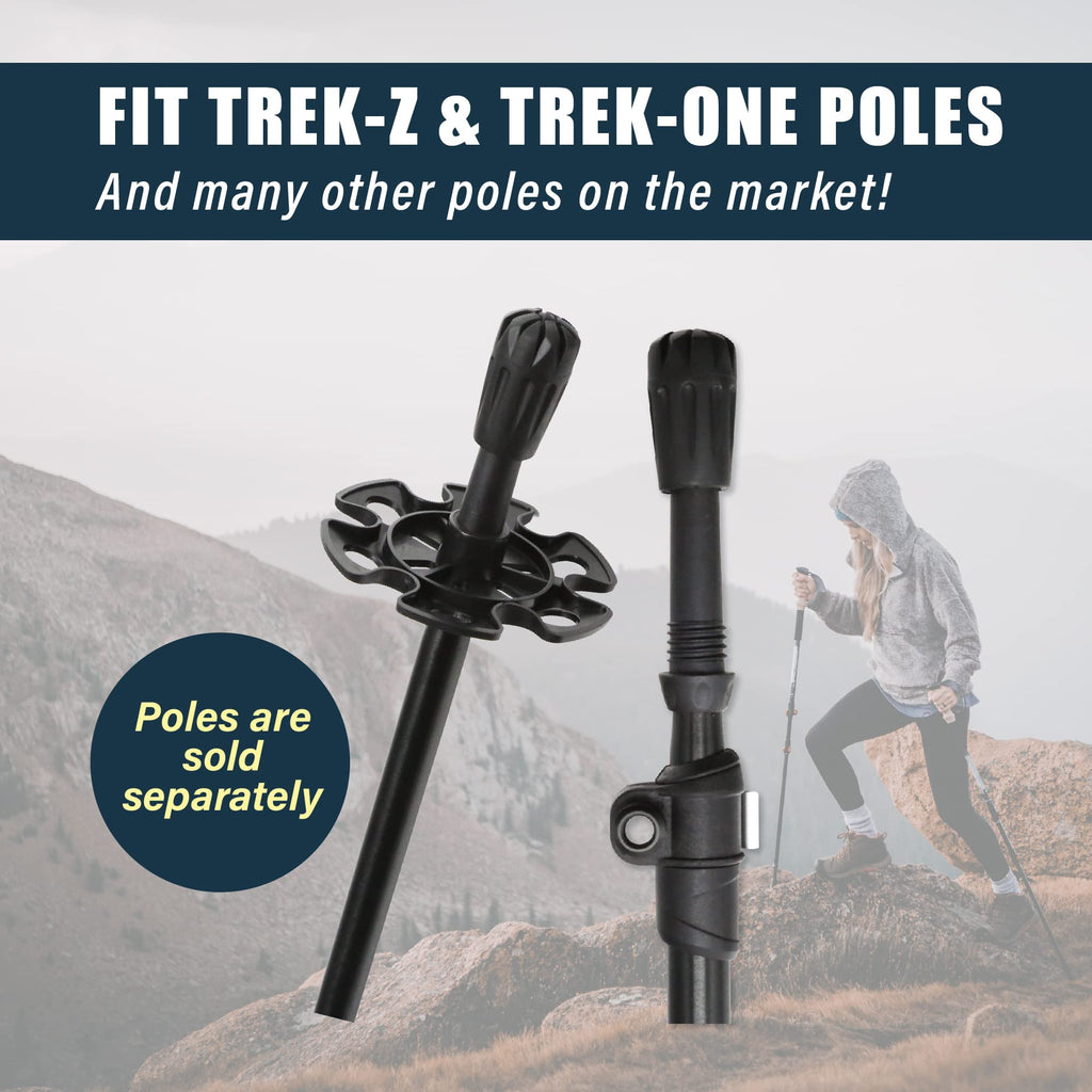 Trekology Trekking Pole Tips - 6Pc/Set Walking Stick Tips Hiking Pole Tips Rubber Tips - Walking Sticks Replacement Tip Protecto