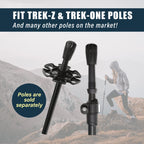 Trekology Trekking Pole Tips - 6Pc/Set Walking Stick Tips Hiking Pole Tips Rubber Tips - Walking Sticks Replacement Tip Protecto