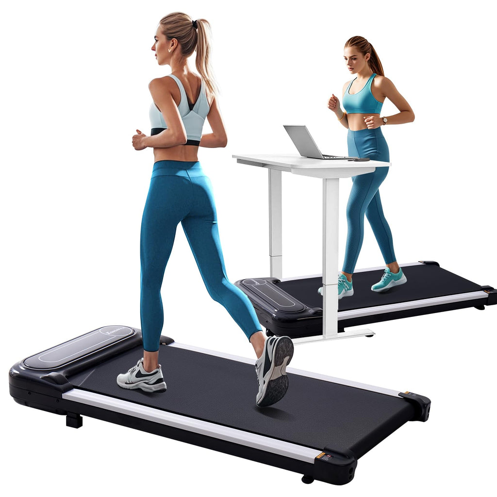 Electric Treadmills For Home Small, 2.5Hp Portable Walking Pad Treadmill, Under Desk Treadmill With Remote Control, Compact Home