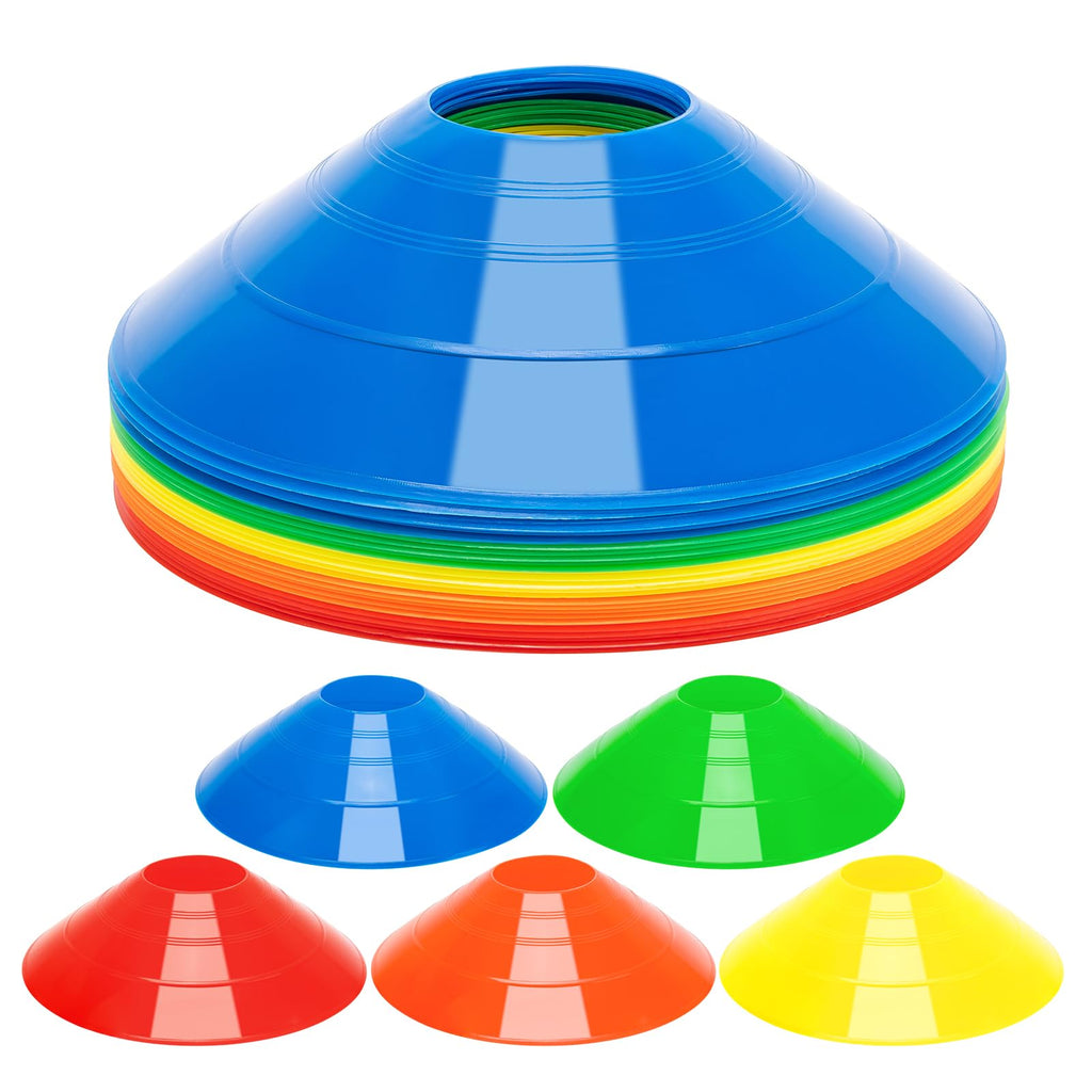 25 Pcs Pro Disc Cones - Training Cones Agility Soccer Cones With Carry Bag For Training, Soccer, Football, Basketball,Kids And O