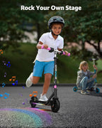 Gyroor Electric Scooter for Kids, E-Throttle 150W Motor LED Display, H30Max-Pink