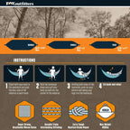 Fox Outfitters Neolite Double Camping Hammock - Lightweight Portable Nylon Parachute Hammock For Backpacking, Travel, Beach, Yar