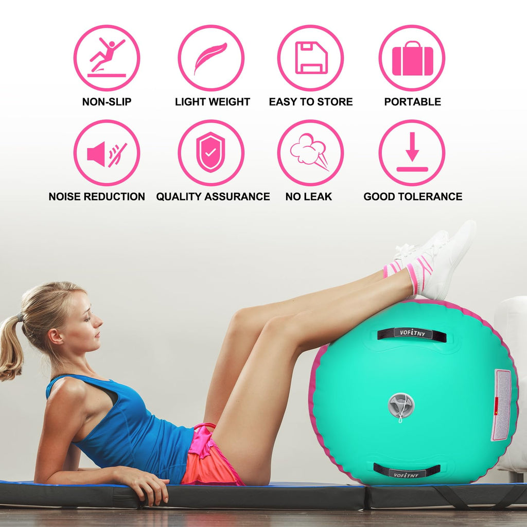 Vofitny Gymnastics Air Barrel Octagon Mat Tumbler Back Handspring Trainer For Home/Gym/Tumbling