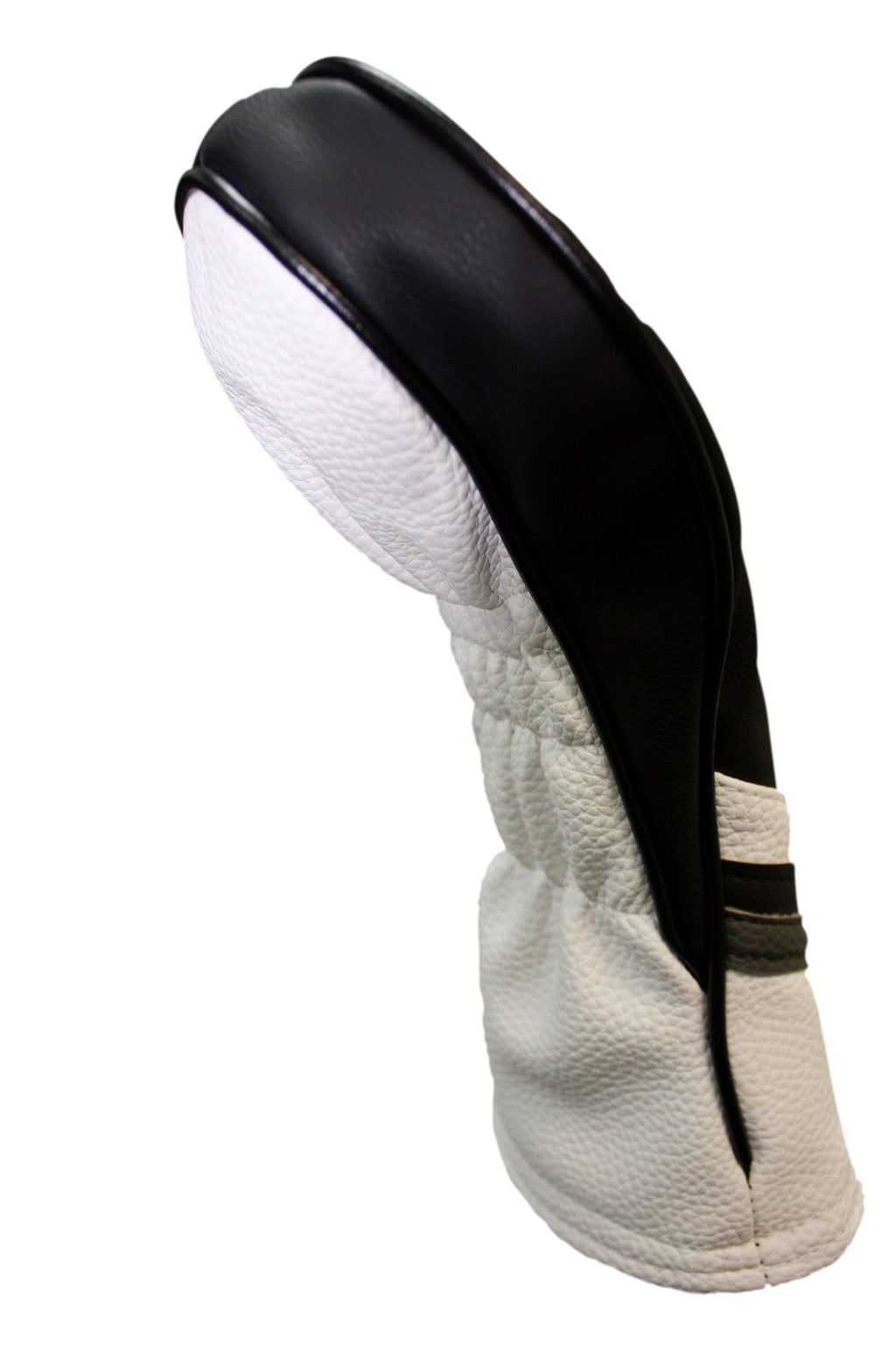 Golf Headcover Black And White Leather Style #3 Fairway Head Cover Fits Fairway Wood Clubs