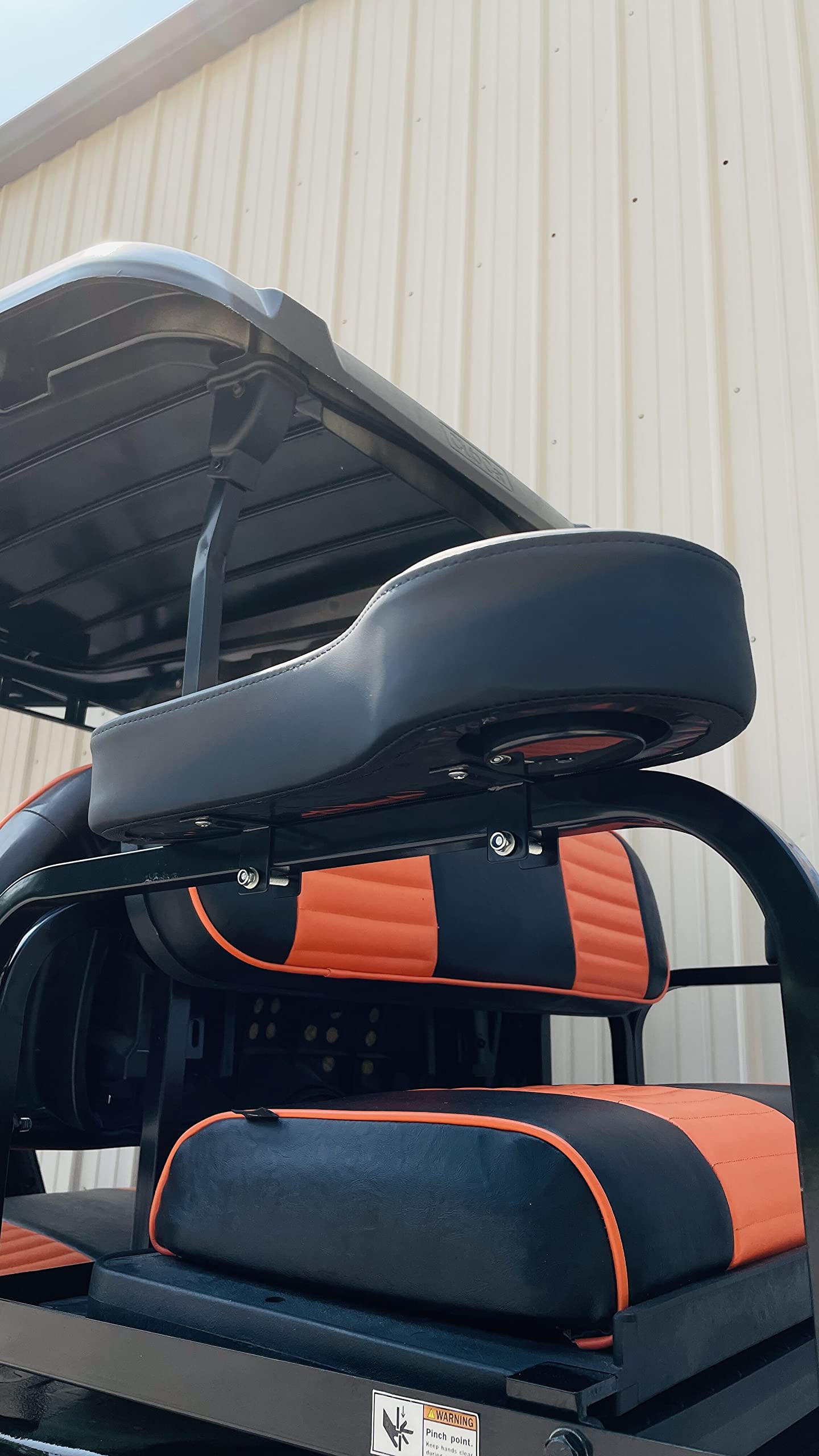 Huskey Parts Company Black Golf Cart Rear Seat Arm Rests W/Cup Holders- No Drilling Required!!