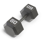 Marcy 60lb Cast Iron Hex Dumbbell, Single, IV-2060, Black, 60lbs