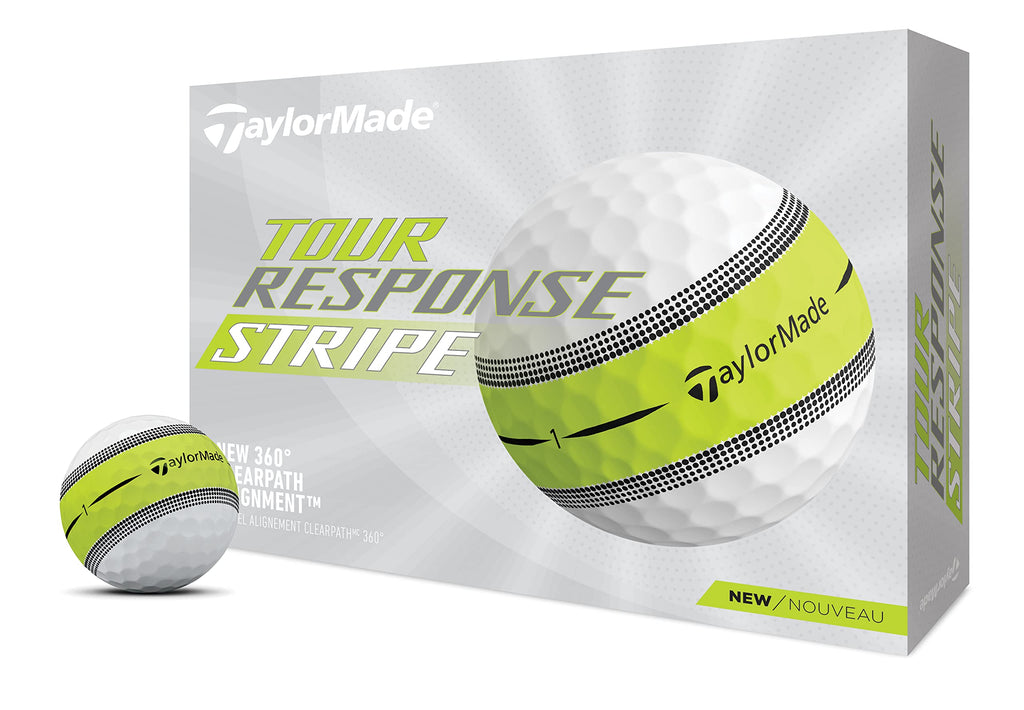 Taylormade Unisexs Tour Response Stripe Golf Ball, One Size