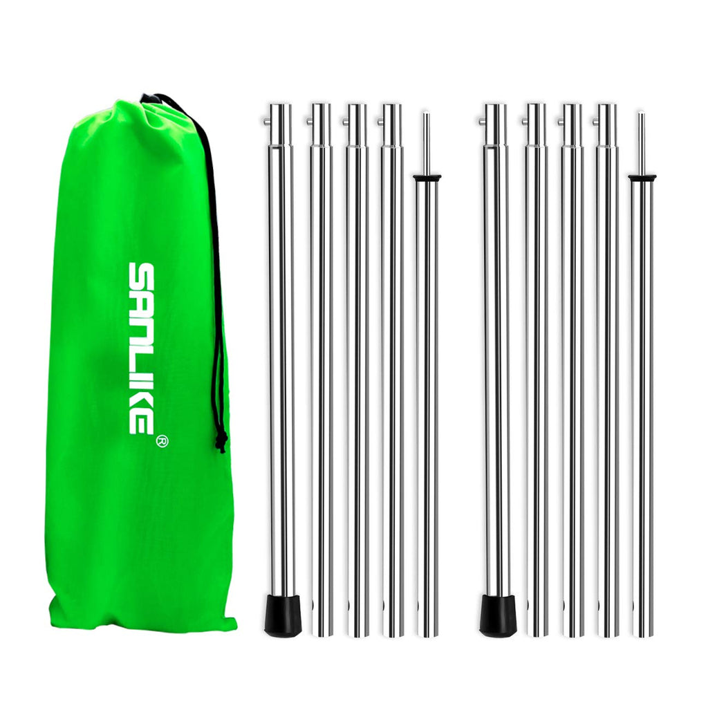 San Like Tent Pole Telescopic Adjustable Tarp Poles For Camping Canopy Awning Shelter Backpacking Hiking -(Adjustable Length - S