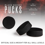 Franklin Sports Ice Hockey Pucks - Black Rubber Pucks For Ice Hockey - Official Size + Weight - Perfect For Rinks + Synthetic Pa