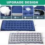 Lilypelle Portable Folding Camping Cot, Adjustable 4-Position Adults Reclining Chaise With Pillow, Outdoor Portable Lounge Chair