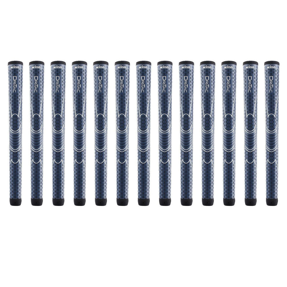 Winn Dri-Tac Midsize (+1/16 Inch) Navy Blue 13 Piece Golf Grip Bundle (