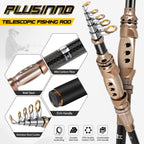 Plusinno Spin Spinning Rod And Reel Combos Carbon Telescopic Fishing Rod With Reel Combo Sea Saltwater Freshwater Kit Fishing Ro