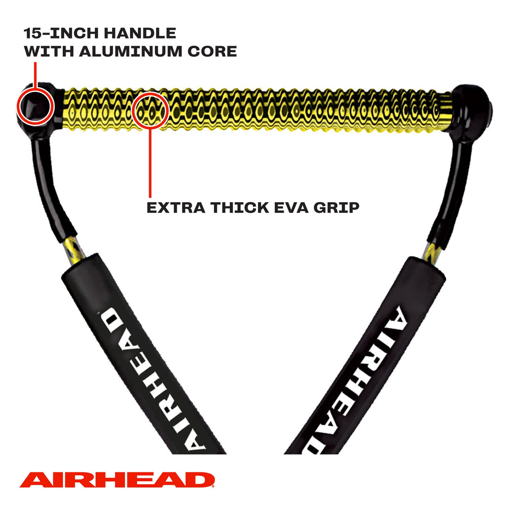 Airhead Wakeboard Rope, Phat Grip, Trick Handle, Yellow