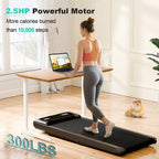 Walking Pad Treadmill, Walking Pad With Handle Bar, 2.5 Hp Under Desk Treadmills For Home Office, 3 In 1 Foldable Treadmills Sup