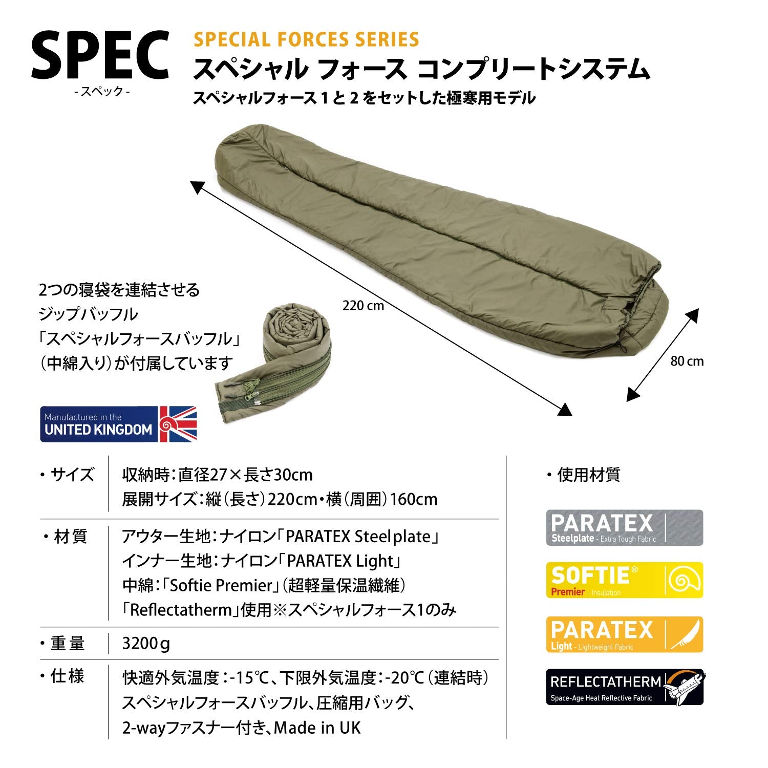 Snugpak Special Forces Complete Sleep System, Versatile Layered Sleeping Bags, 5 Degree, Olive