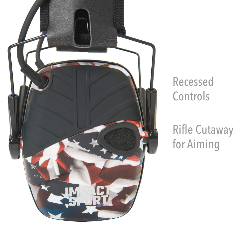 Howard Leight By Honeywell Impact Sport Sound Amplification Electronic Shooting Earmuff, One Nation