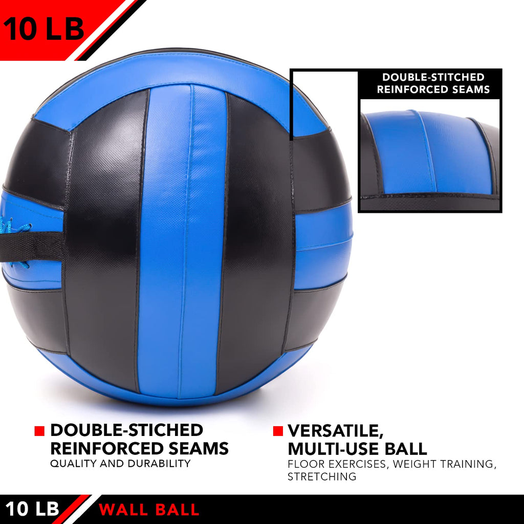 Jfit Wall Ball, 10 Lb, Blueblack